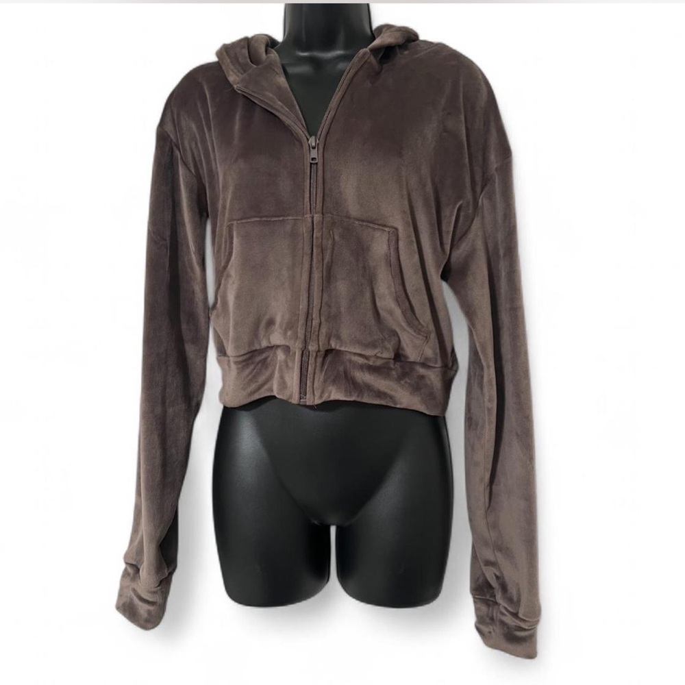 SKIMS Velour Zip Hoodie Amethyst Size Medium